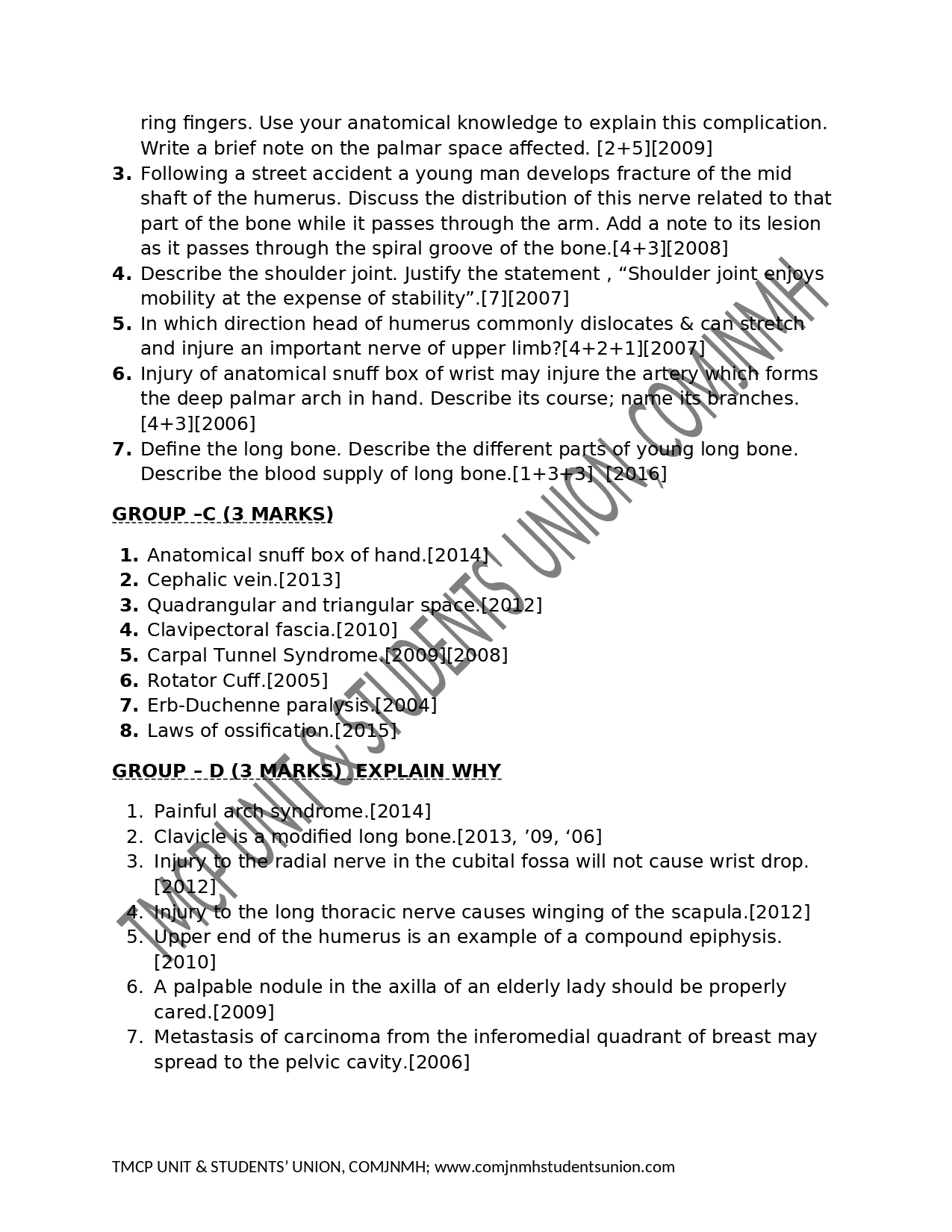 research topics for 1st year mbbs students